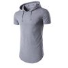 Short Sleeve Fleece Hoodie For Men