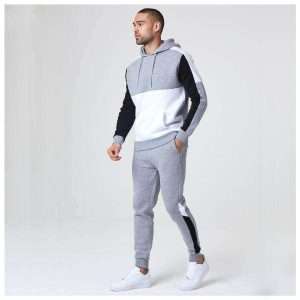 High Quality Grey With White Mixed Tracksuits For Boys