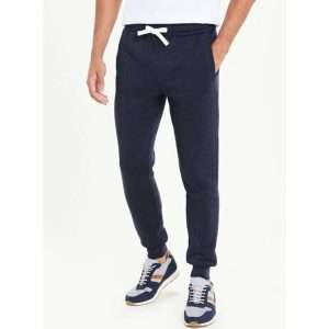 Navy Blue Boys Cuffed Joggers In BD