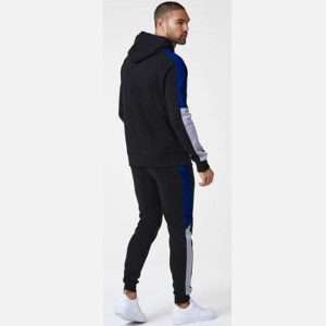 Black With Blue Stripe Tracksuit For Boys