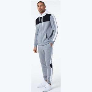 Grey With Black Stripe Tracksuits For Boys