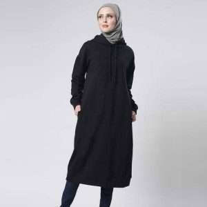 High Quality Black Colour Winter Season Fleece Hoodie For Womens