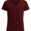 Men Basic Half Sleeve V-neck T-shirt