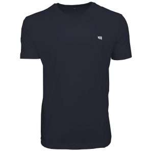 Men_s T-Shirt V-Neck Half Sleeve Navy Logo 1