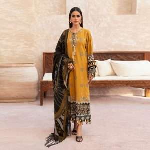Pakistani Unstitched Embroidered Suit 3pcs
