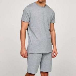 Grey Men’s T-Shirt & Shorts Set