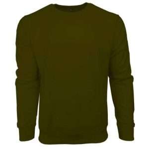 Khaki Green Men’s Full Sleeve Crew Neck Sweatshirt