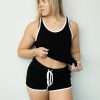 Contrast Rib Gym Shorts