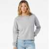 Solid Colour Cropped Sweatshirt For Women