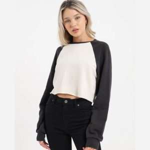 Raglan Cropped Sweatshirt for Women