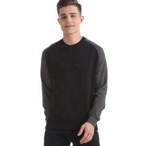 Charcoal Colour Raglan Sweatshirt for Men