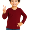 Boys Full Sleeve V-Neck T-Shirt